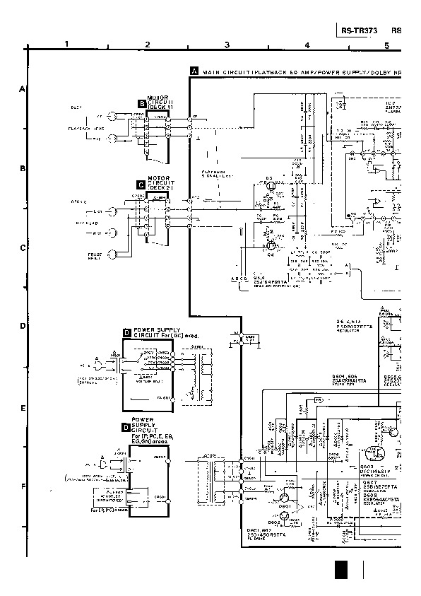 service manual for Technics RS-TR373 Technics373 schematics,datasheets ...