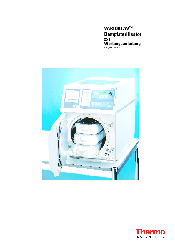 service manual for ThermoFisher _Varioklav_Wartungsanleitung_Sterilizer
